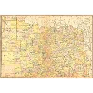  McNally 1883 Antique Railroad Map of Eastern Texas Office 