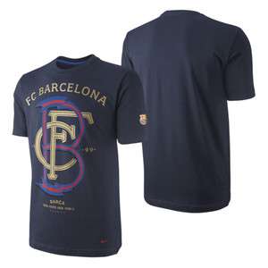 Nike FC Barcelona 2010 2012 Club Soccer Shirt Brand New Navy Blue 