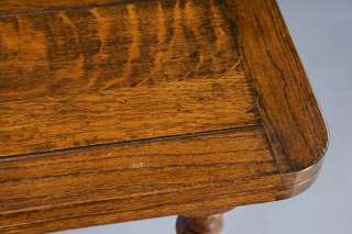 Antique English Oak Barley Twist Pub Table Drawleaf  