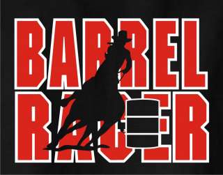 Barrel Racing Horse and Rider T Shirt   Pick Your Color  