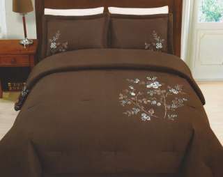 Ellie Brown 4Pc Embroidery Bedding Comforter Set King Size  