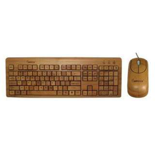 NEW Impecca USA 100% Bamboo Handcrafted Keyboard+Mouse  