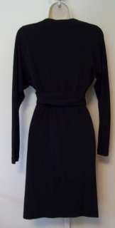 BCBG Max Azria black knit wrap jersey dress NWOT S 4 6  