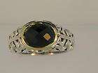 14kt gold and sterling silver Black Spinel Charles Krypell ring