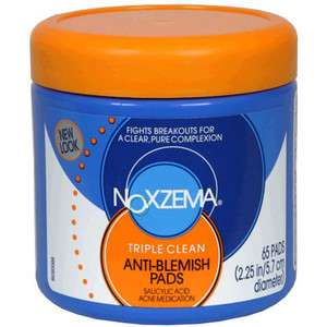   ) Noxzema Triple Clean Anti Blemish Pads Acne Pads 130 Total  