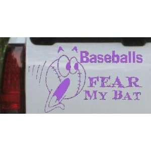 Baseballs Fear My Bat Sports Car Window Wall Laptop Decal 