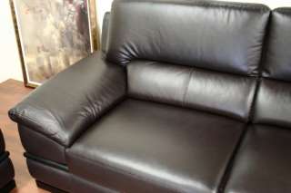 BROWN Rhodes MODERN Leather SOFA, loveseat, chair SET  
