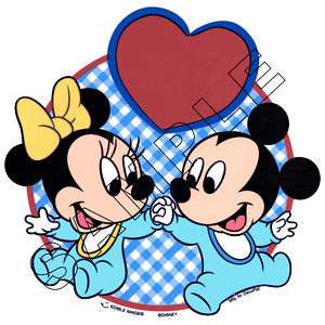 Baby Mickey Minnie Birthday Photo Cake® Cake Topper  