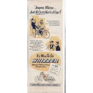   Just 10 Cents Worth of Gas?  1948 WHIZZER Bike Motor Ad, A4152A