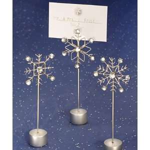 Bridal Shower / Wedding Favors : Snowflake Design Place Card Holders 