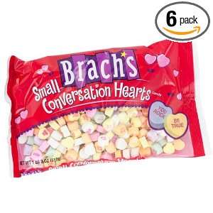 Brachs Candy Small Conversation Heart 21.5 Ounce Packages (Pack of 6 