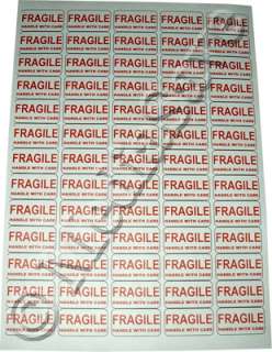 650   FRAGILE   Handle With Care Labels Small Stickers  