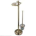 Kingston Brass Polished Brass Pedestal Toilet Paper Holder w/Stool 