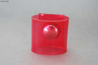Authentic CHANEL Rubber Plastic Ring 00C Pink Clear Translucent Rare 