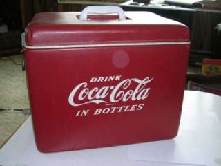 VINTAGE COCA COLA VINYL ICE CHEST COOLER Just like the metal ones 
