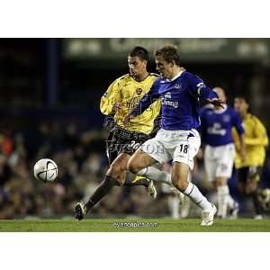 Everton v Arsenal Carling Cup Fourth Round Phil Neville and Jeremie 