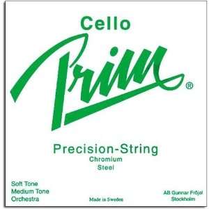  Prim Steel Cello String Set   4/4 Size   Medium Gauge 