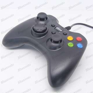 Wired USB Game Controller Gamepad for Xbox 360 PC Black Win 7 Computer 