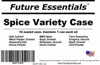 Case of Canned Food Spices Long Term Storage 12 Diffrnt  