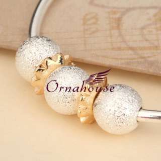   Balls Hoop Copper & 925 Silver Electroplate Pierced Earrings  