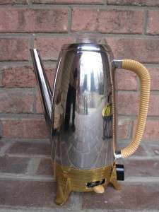Vintage Cory Percolator Crown Jewel Stainless and Gold  