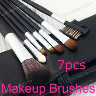 Set Ladies Makeup Tools Brushes Pen Cosmetic Brush 7PC Black Purse 