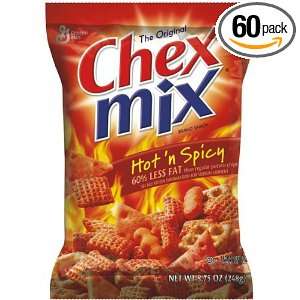 Chex Mix Hot & Spicy Snack, 1.75  Ounce (Pack of 60)  