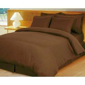   Stripe Chocolate Brown Down Alternative Comforter Set