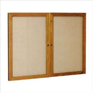  3080 Wood Frame Bulletin Board Cabinet