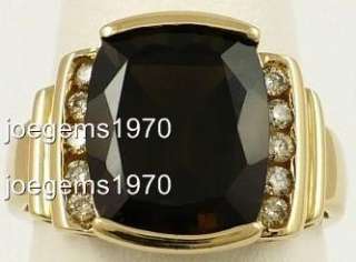 Elegant Classic 5.5ct Diamond Smoky Quartz / Topaz 14k Gold Ring 1/2 