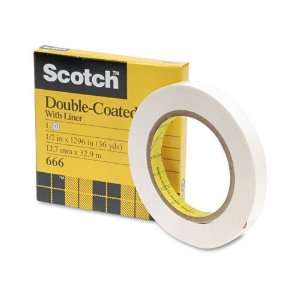 : Scotch : 666 Double Sided Office Tape, 1/2 x 1296, 3 Core, Clear 
