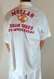 Mid Century Masonic Moslah Texas Drum Corp White Shirt  