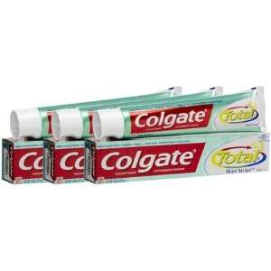 Colgate Total Mint Strip Gel Toothpaste 7.8 oz, 3 ct (Quantity of 3)