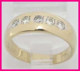 14ky Gold Round Diamond Anniversary Band Ring .30ct  