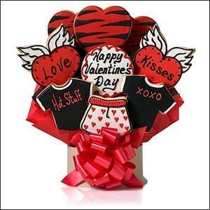 Hot Stuff Valentines Cookie Gift Basket:  Grocery 