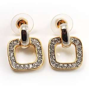 Small Square Crystal Drop Earrings Jewelry