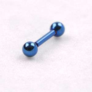 Mens Earring Ear Stud Blue Stainless Steel Ball 11*3mm  