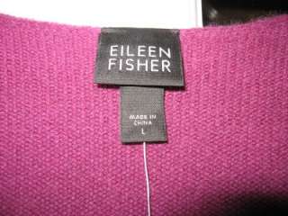 NWT $358 Eileen Fisher 100% Cashmere Sweater Large  
