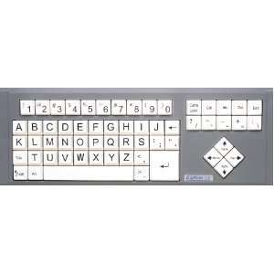  LX Large Print Computer Keyboard USB Wired (White Keys with Keyboard 