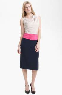 Suzi Chin for Maggy Boutique Draped Colorblock Jersey Dress 