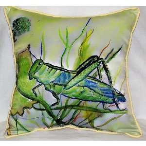 Betsy Drake HJ458 Grasshopper Art Only Pillow 18x18