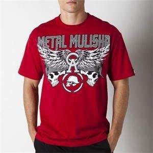  Metal Mulisha Ackerman CA T Shirt   Small/Red Automotive