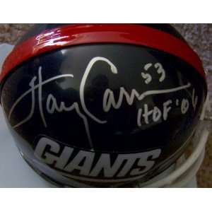 Harry Carson autographed New York Giants throwback mini helmet