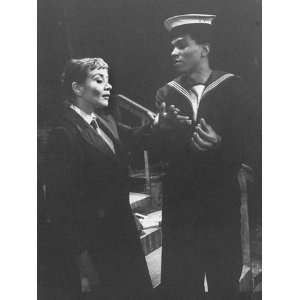  Actress Joan Plowright in Scene from Broadway Play A 