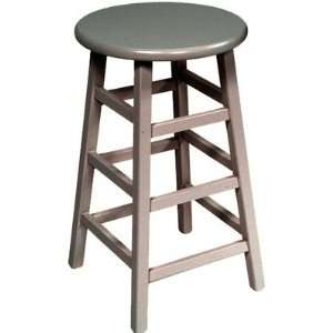 John Boos   Backless Wood Stool, 24 inch H, Useful Gray Stain  