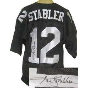 Ken Stabler Autographed Uniform   Black Russell Athletic   Autographed 