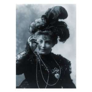  Lillian Russell, American Actress and Singer, with Monocle 