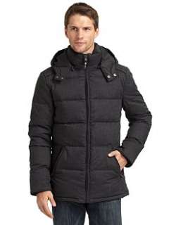 Elie Tahari   Quilted Down Coat/Charcoal
