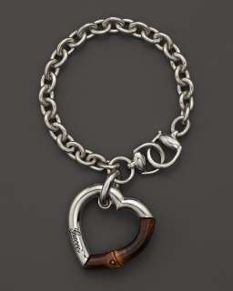 Gucci Sterling Silver And Bamboo Heart Bracelet   Shop by Style   Fine 