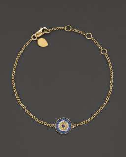 Meira T 14 Kt. Yellow Gold/Diamond Evil Eye Bracelet   Bracelets 